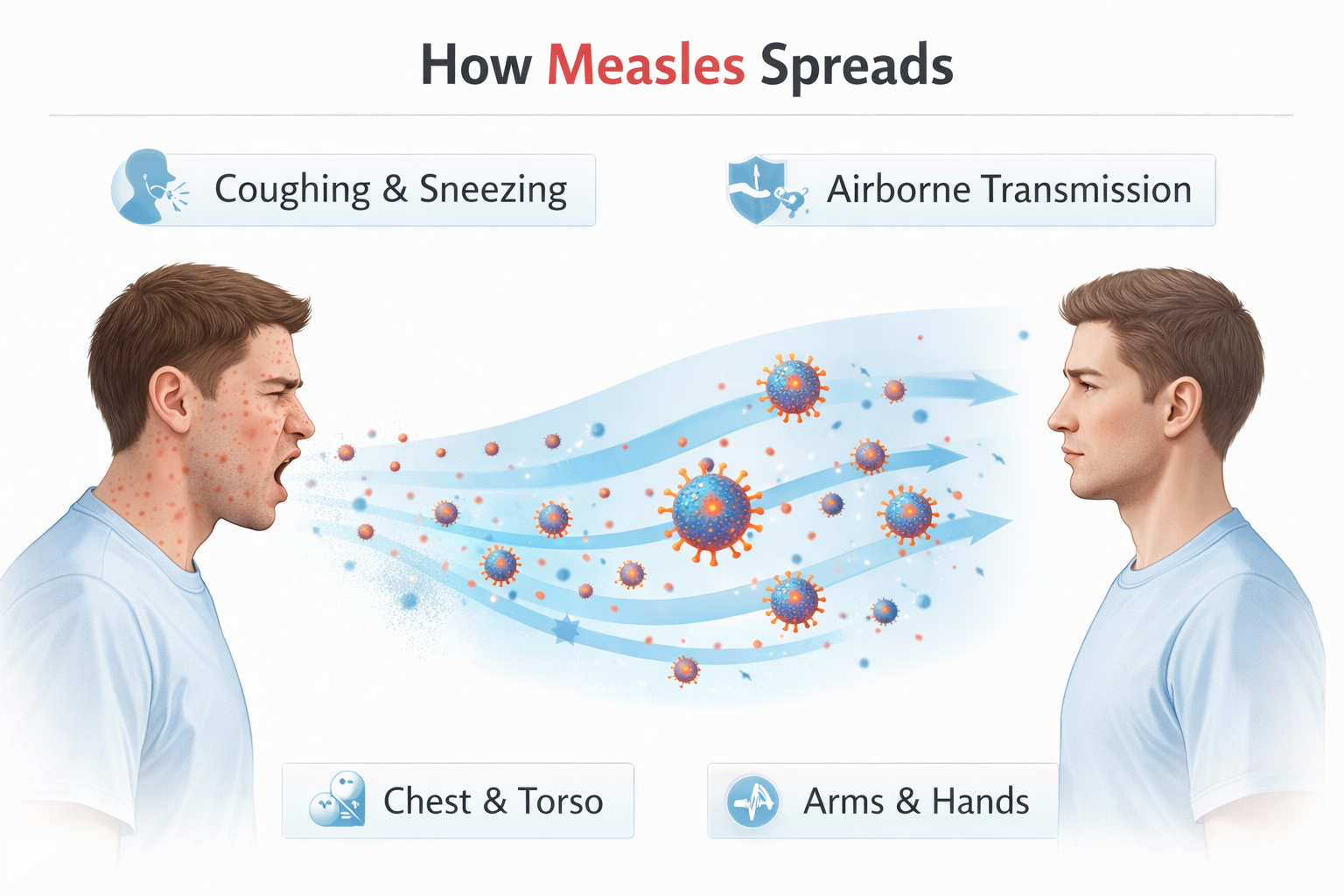 How Measles Spread through the air